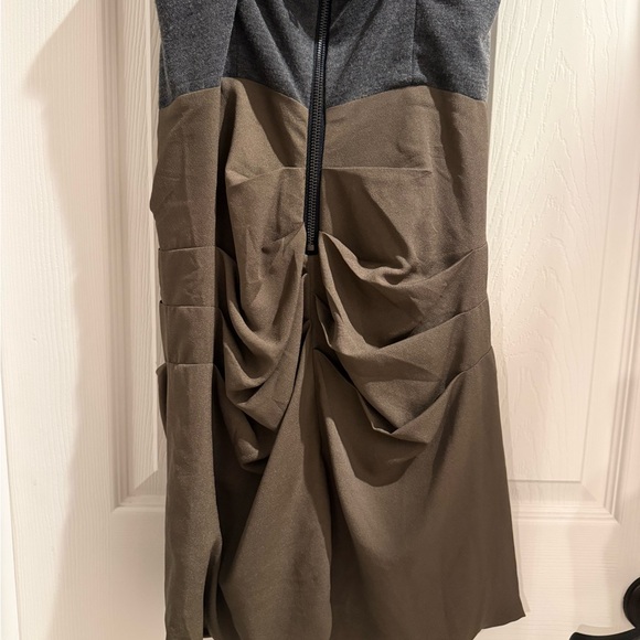 Miss Me Charcoal and Taupe Beaded Mini Dress - Picture 3 of 3